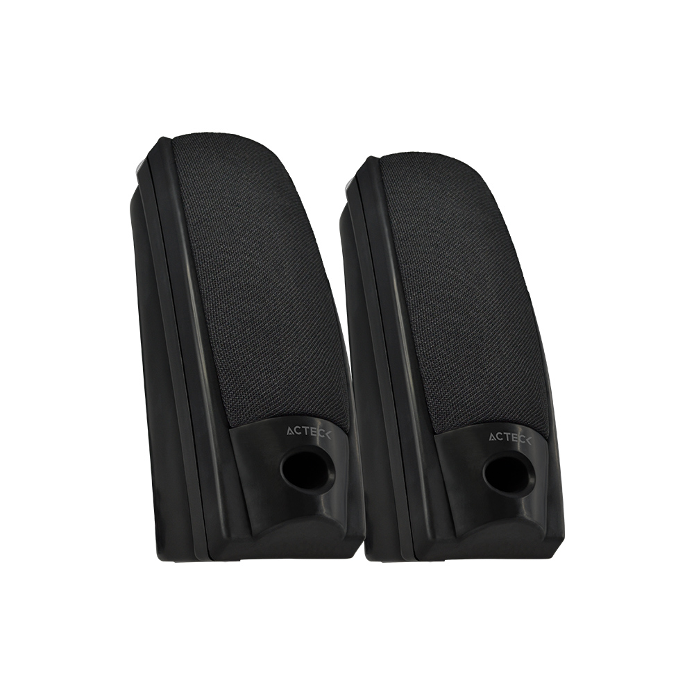 BOCINAS ACTECK AX-2500 P/ESCRITORIO SONIDO ESTEREO 3.5MM 2.0 6W NEGRO AUBO-014