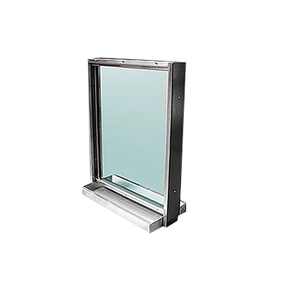  Ventana blindada Nivel V / Acero Inoxidable / 51mm / Charola pasa documentos / 60cm x 50cm.