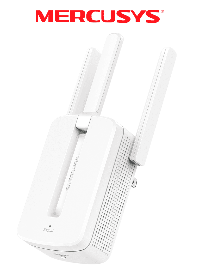 MERCUSYS MW300RE -Repetidor de cobertura WiFi N con tecnología MU-MIMO, velocidad de 300 Mbps en 2.4 GHz, 3 antenas externas y botón WPS. #MERYD