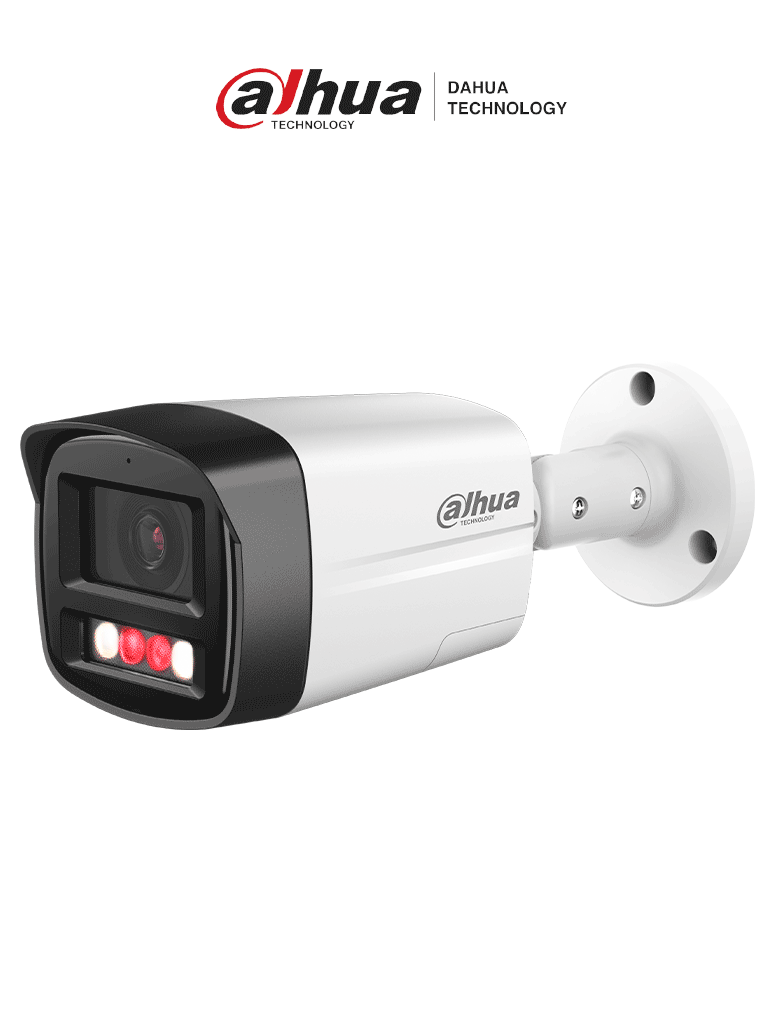 DAHUA IPC-HFW2249TL-S-PV - Cámara Bullet IP de 2MP ofrece Smart Dual Illumination, disuasión activa y SMD Plus. Con protección perimetral, micrófono, bocina integrados y resistencia IP67, es ideal para seguridad profesional. #DAI