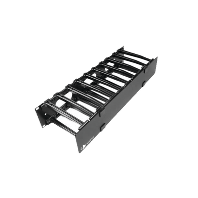 Organizador de Cable Horizontal RouteIT, Sencillo, Para Rack de 19in, 6in de profundidad, 1UR