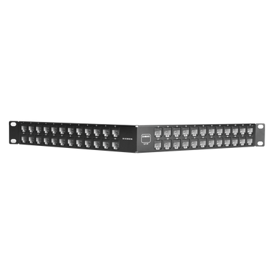 Patch Panel UTP Z-MAX Precargado con Jacks Categoría 6, de 48 puertos, Angulado, 1UR