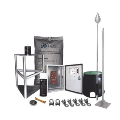 Kit Pararrayo con Accesorios de Instalación, Fabricado en Acero Inoxidable con Protección de Diámetro de 200m.