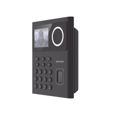 Terminal Min Moe WiFi con Batería de Respaldo / Administrable por Smartphone o Nube /  Acceso y Asistencia /  Huella, Facial y Tarjetas MIFARE /  500 rostros y 1,000 Huellas y Tarjetas / Detección de Cubrebocas / Hik-Connect Teams