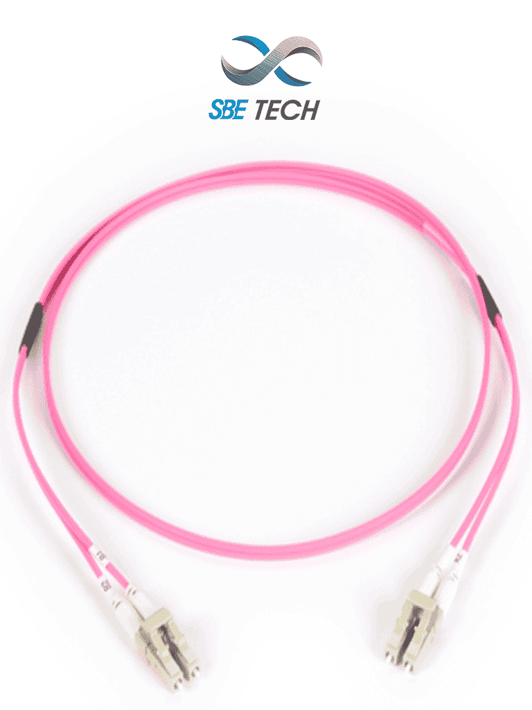 SBETECH SBE-JUMLC-LC-1M50 -  Jumper LC-LC, MM 50/125µm OM4, dúplex, 2mm, 1 metro, con conectores UPC