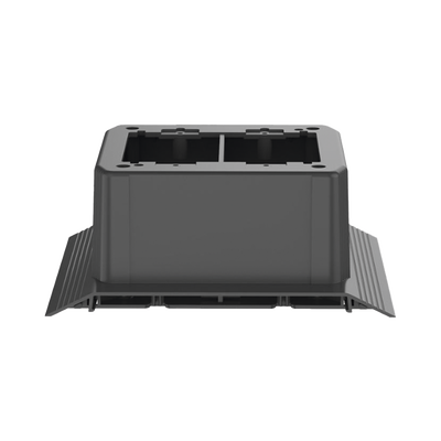 Caja de Conexión Doble, Para Uso con Canaleta de Piso AFR4BCBL6, Material PVC Rígido, Color Negro 
