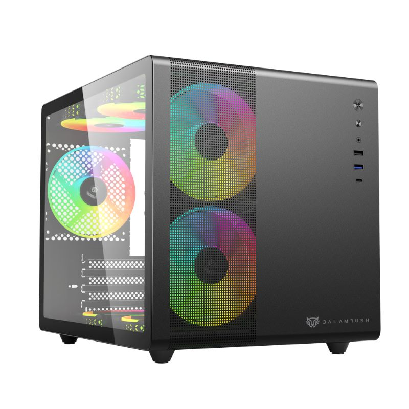 GABINETE GAMER MICROTORRE GI930 PANEL IZQ CRISTAL NEGRO BR-936033