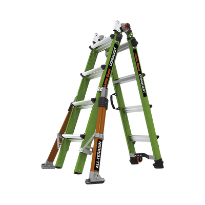 Escalera Multi-Posiciones de 6.7 m (22') para Suelos Inclinados o con Desniveles. 