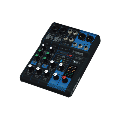 Mezcladora de Audio | 6 Canales | 2 entradas de micro/6 de línea (2 mono + 2 estéreo) | Efectos Integrados | Alimentación Phantom 