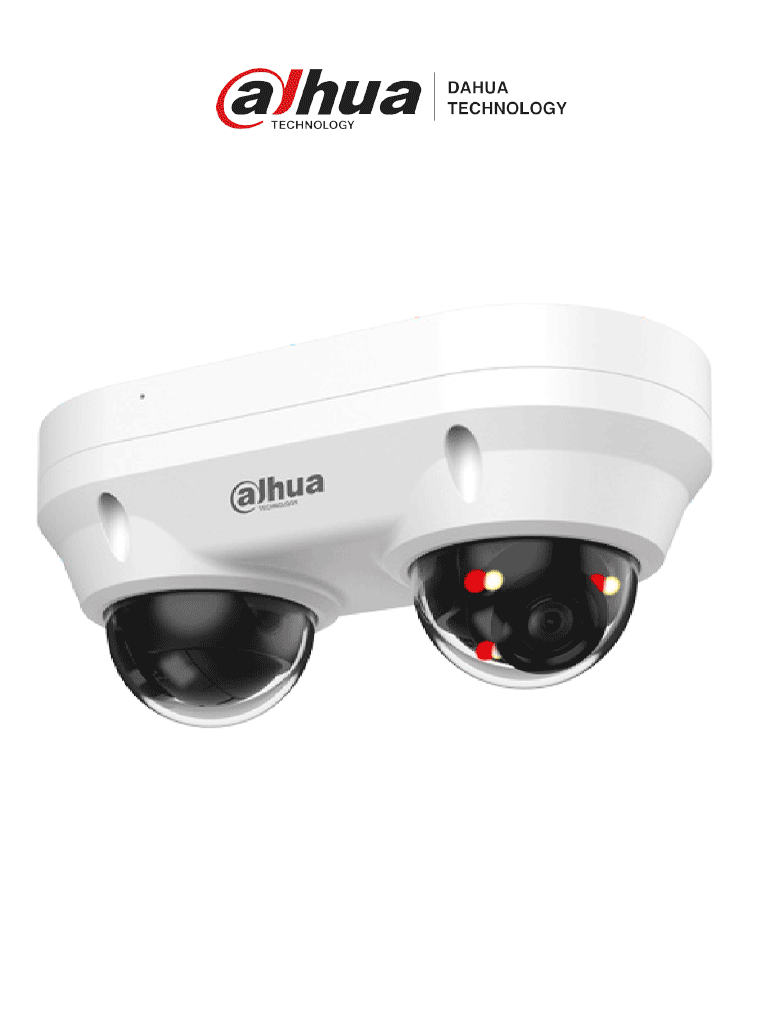DAHUA  DH-IPC-HDBW2449FP-AS-E2-IL - Cámara Domo Dual IP de 4MP, iluminador dual inteligente/ Lente 2.8mm/ Protección Perimetral/ SMD Plus/ WizSense/ micrófono integrado/ IP67/IK10 /#LoNuevo