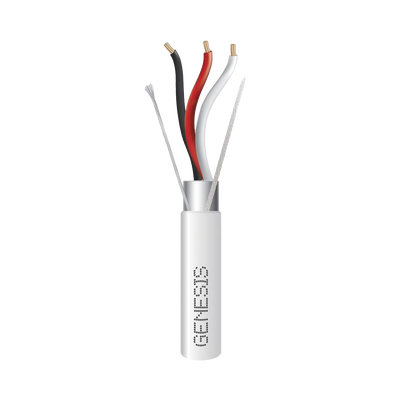 Bobina de 305 Metros de Cable 3 x 18 AWG / Plenum / BLINDADO / Tipo FPLP, CMP, CL3P / Color Natural / Para Aplicaciones en Sistemas de Seguridad, Audio, Control y otras Aplicaciones