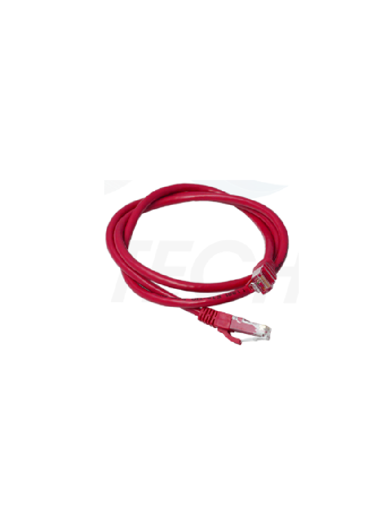 SBE TECH SBE-PCC6U2.0M-RD - Cable de parcheo Cat 6, color rojo, de 2 metros con bota inyectada y moldeada