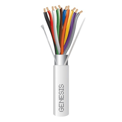 Bobina de 305 Metros / Cable de Cobre / 10 x 18 AWG  / Plenum / Color Blanco / Blindado / Para Aplicaciones de Alarmas de Intrusión / Control de Acceso / Automatización / Interfonos y Tv Porteros