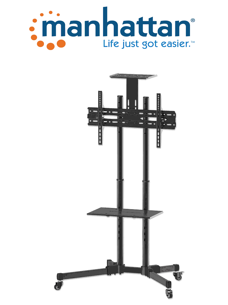 MANHATTAN 461238 - Soporte para TV / de piso, tipo carrito, / de acero, con inclinación / pantallas planas de 37" a 70" de máximo 50 kg (Sobre Pedido) #I&MBFIN