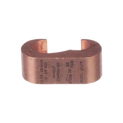 Conector de compresión a tierra de cobre Panduit CTAPR2/0-2-L 50Pz
