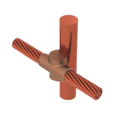 Molde para soldadura exotermica, costado de de varilla 5/8 in. a Cable de Paso 4 AWG