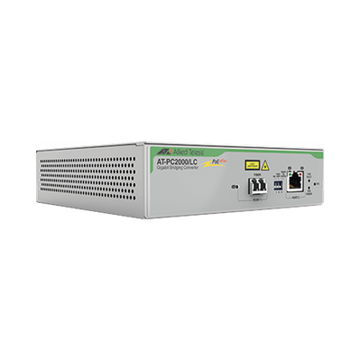 Convertidor de medios Gigabit Ethernet PoE+ a fibra óptica, conector LC, multimodo (MMF), distancia hasta 550 m