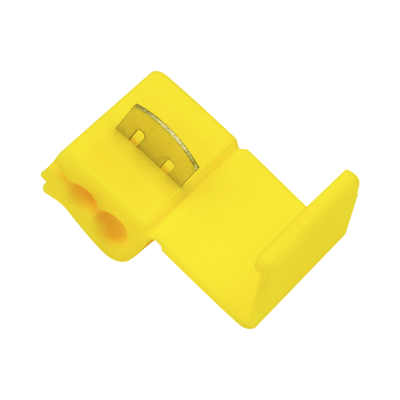 Terminal tipo almeja / 12 - 10 AWG / Amarillo / Paquete de 25 piezas. 