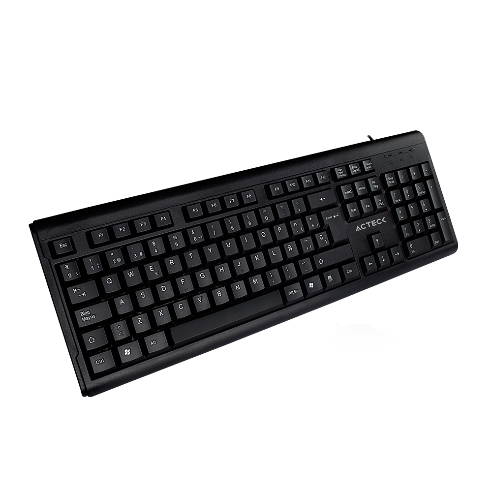 TECLADO ACTECK TA210 ALAMBRICO USB ESTANDAR 104 TECLAS NEGRO AC-928946