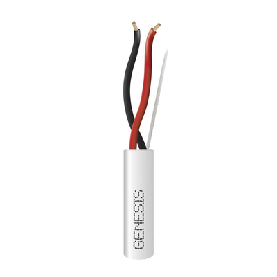 Bobina de 305 Metros de Cable / 2 x 16 AWG / Riser / Tipo CMR-CL3R / Color Blanco / Para Aplicaciones de Alarmas de Intrusión, Control de Acceso, Automatización, Interfonos y Tv Porteros