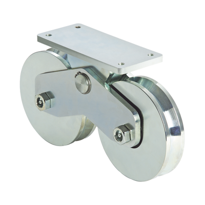  339V - Rueda Doble de 16 cm / Capacidad Para Puertas de hasta 1920 Kg / Canal Tipo V