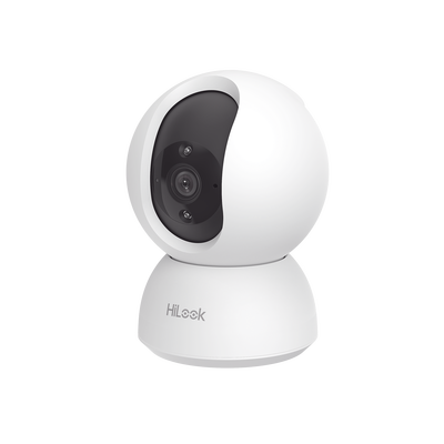 Mini Domo PT IP 2 Megapixel / Lente 4 mm / 10 mts IR / WiFi / Compatible con HiLook Vision App / ACUSENSE Lite (Detección de Humanos) / Uso Residencial / Audio de Bidireccional / Memoria Micro SD / H.265+