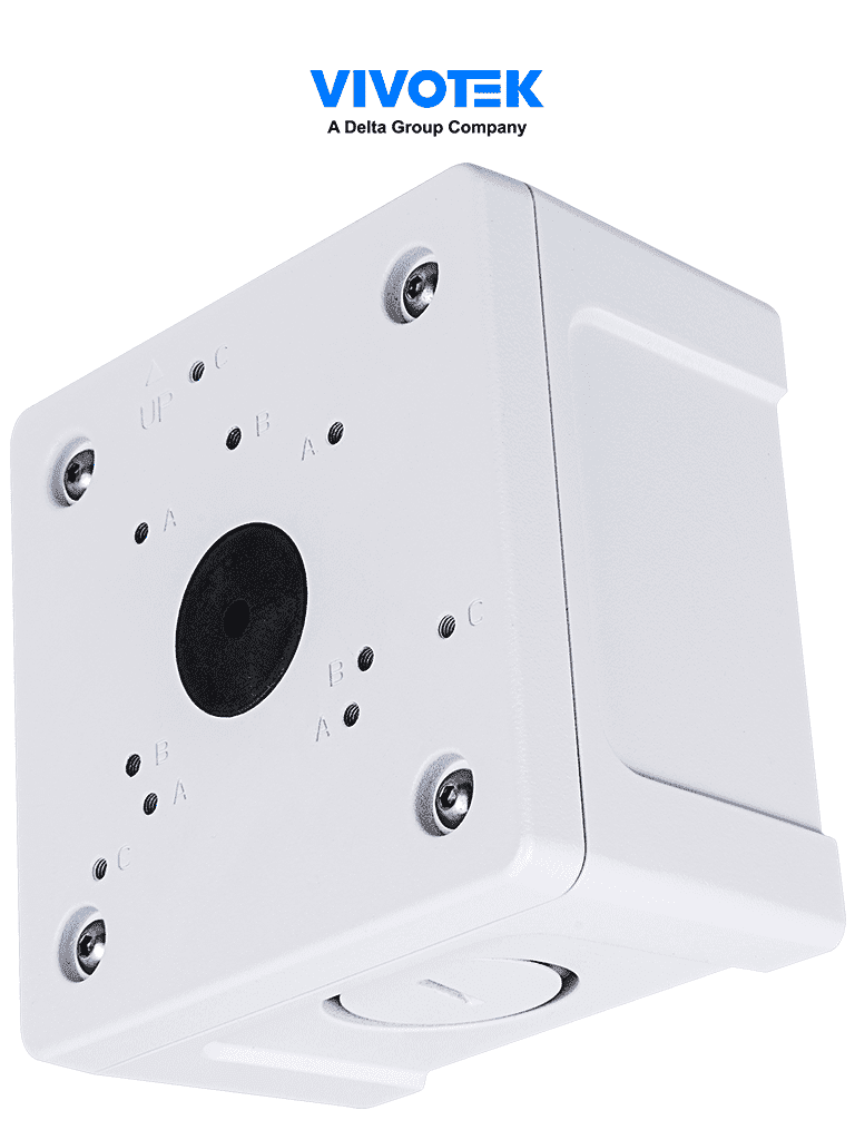 VIVOTEK AM-71C - Caja de conexiones de exterior para cámaras domo y bullet, IP66, color blanco, fabricada en aleación de aluminio, Modelos compatibles: FD9380-H, IB9380-H, IB9388-HT, IB9383-H(T)V