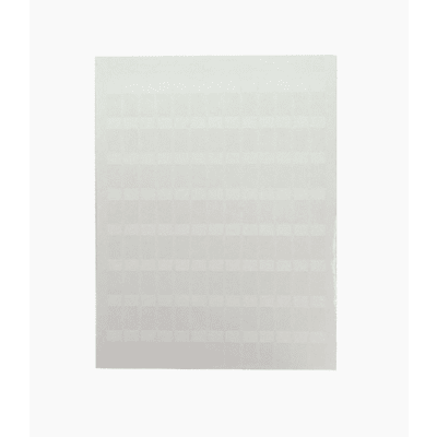 Hojas con 1000 Etiquetas Poliofina para Impresora Láser/Inyección de Tinta, Ancho 96.3mm x Alto 7.6mm, Color Blanco