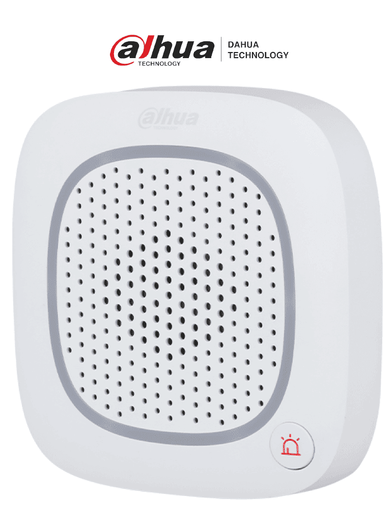 DAHUA DHI-ARA14-W2- Sirena intercom inalámbrica con audio bidireccional y múltiples sonidos (fuego, intrusión, pánico, médica y más). Compatible únicamente con HUB 2. Soporta botón de pánico para mayor seguridad y control. #LoNuevo