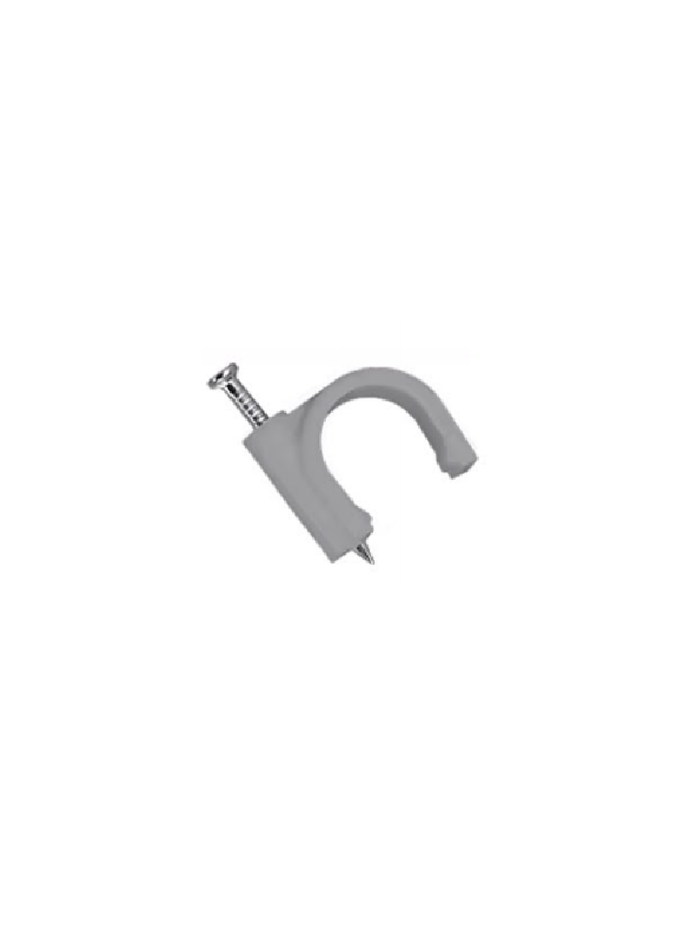 TCE LMG-NCC-7mmC-Gy100 - Grapa de pared / Diámetro interno 7 mm / Altura 8.7 mm / Color gris / Bolsa de 100 piezas#GRAPA