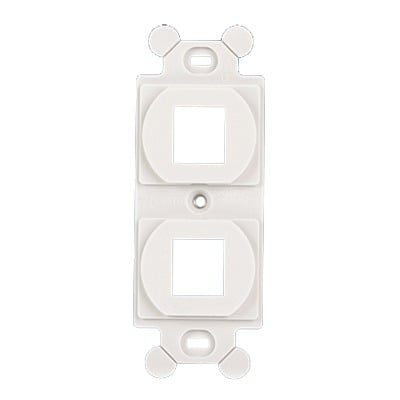 Marco de Módulo Dúplex, Para Placas Frontales Estándar NEMA 106, Acepta 2 Módulos Keystone, Color Blanco Mate