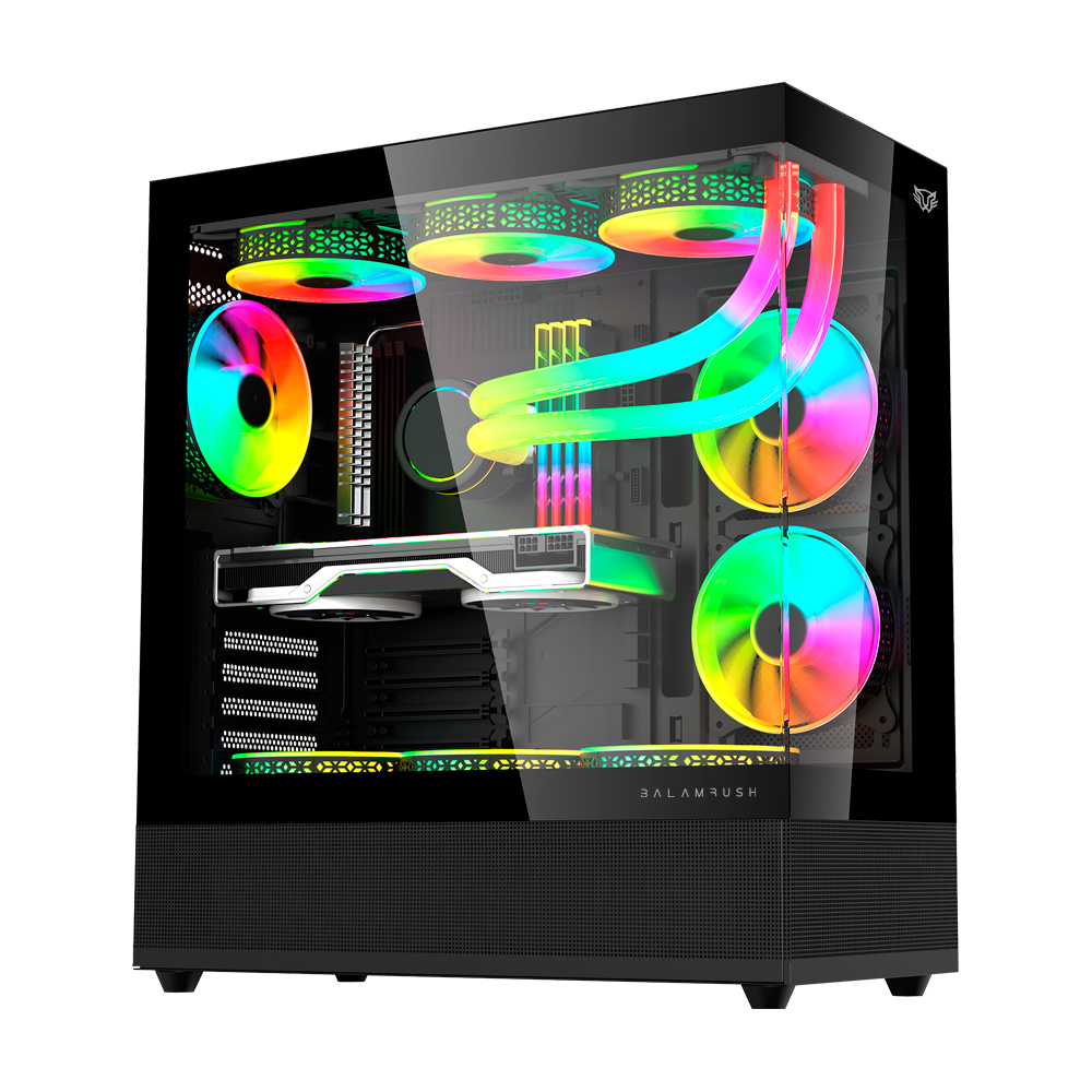 GABINETE BALAM RUSH TANK 9200 M-ATX CRISTAL ARGB NEGRO BR-938723