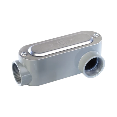 Caja Oval Roscada tipo LL de 1 1/4" (31.8 mm) / Incluye tapa y tornillos.