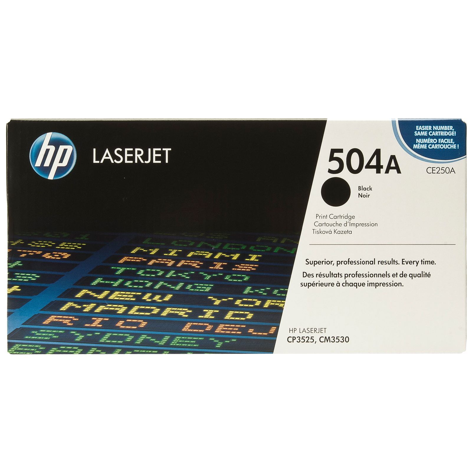 TONER HP 504A NEGRO LASERJET CP3525 CM3530 CE250A