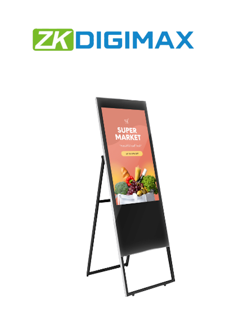 ZKTECO DG03A2F43 -  Pantalla LED 43 Pulgadas para Publicidad Digital , Resolución 1920 X 1080 pixeles , Android 11 , 350 Nits de Brillo , 30000 horas de vida