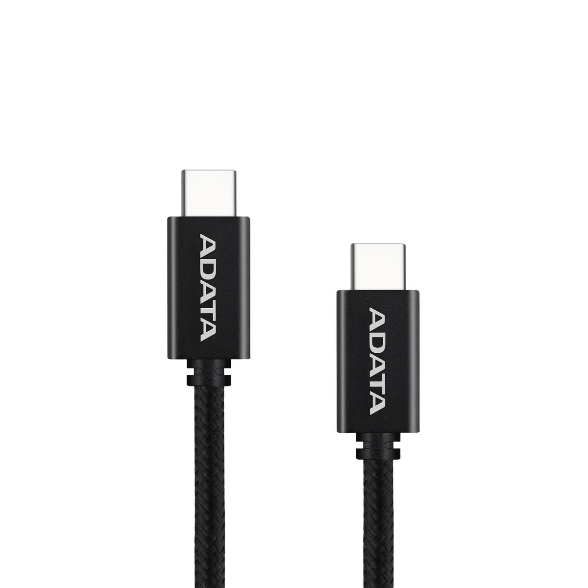 CABLE ADATA USB-C A USB-C 200CM NAILON TRENZADO NEGRO (CACC-200PN-BK)