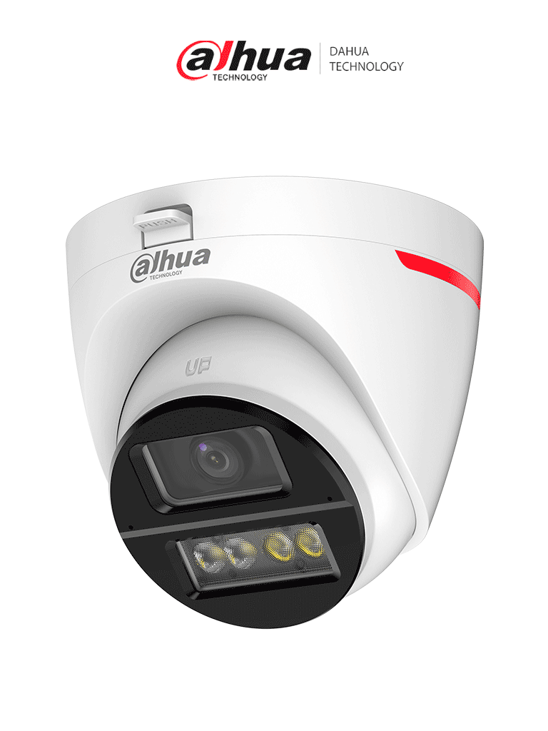 DAHUA DH-HAC-HDW1249XN-A-PRO - Cámara Domo HDCVI 2MP 1080P WizColor/ Video 24 Horas a Color/ Corrección de Distorsión de Imagen mediante IA/ Iluminador Inteligente/ Hasta 50m de Dist de Ilumin/ Doble Mic Incorp/ Campo de Visión de Hasta 101°