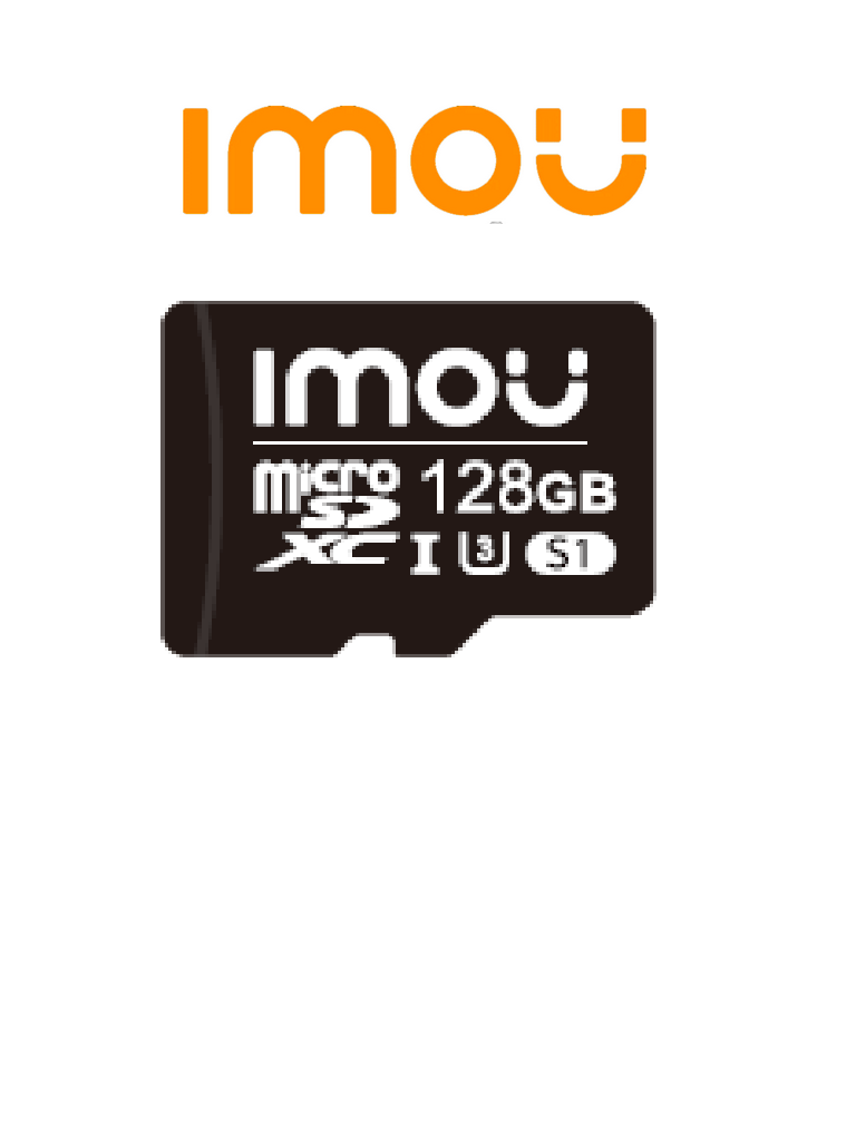 IMOU ST2-128-S1 - Memoria MicroSD de 128 Gb/ UHS-1, Clase 10, U3, V30/ 3D TLC NAND flash/ Velocidad de Lectura 95MB/s/ Ideal Para Cámaras de Seguridad.