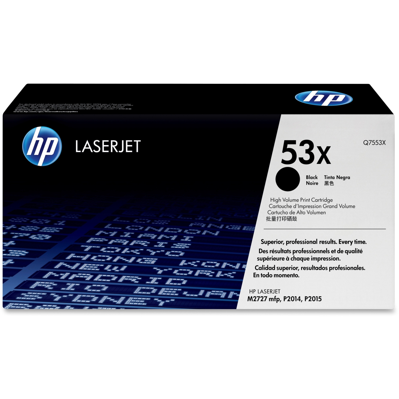 TONER HP 53X NEGRO ALTO RENDIMIENTO PARA 2015 P2015D P2015DN Q7553X