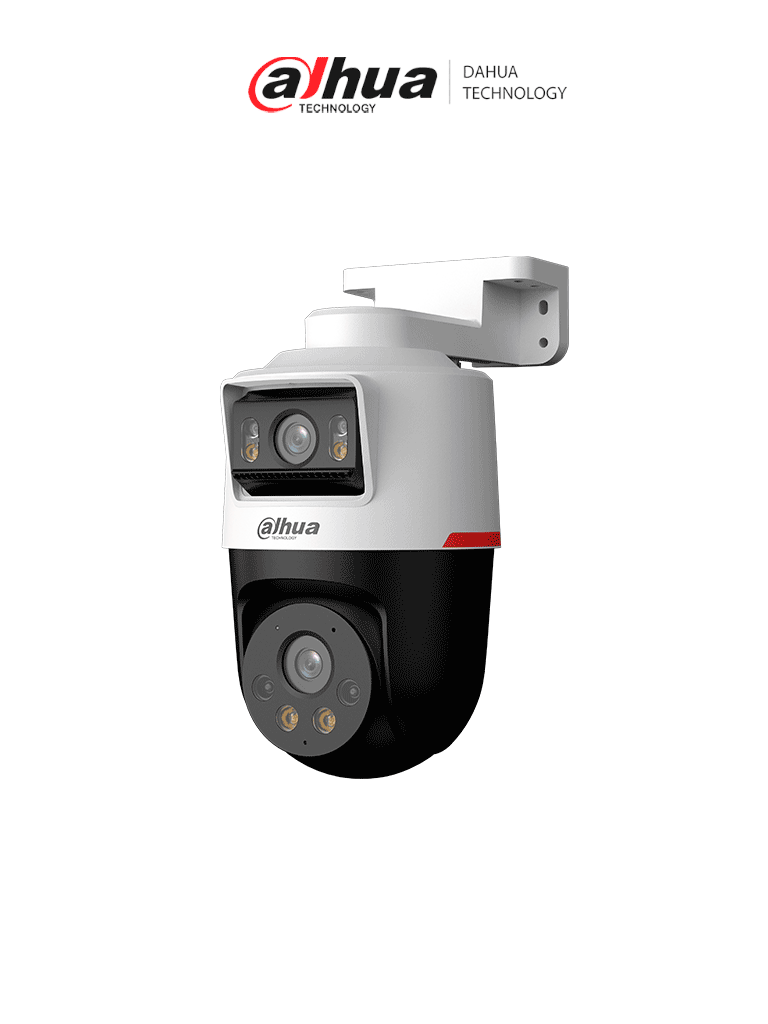 DAHUA DH-IPC-PTS2249B-E2-S-PV-PRO Cámara IP PT  dual de 2MP + 2MP/ Lente 3.6/ WizColor/ SMD Plus/ Protección perimetral/ Hasta 30 m/ Iluminador dual inteligente/ Audio bidireccional/ Disuasión activa de luz y sonido/ Ranura micro SD/ PoE/ IP66/ #LoNuevo