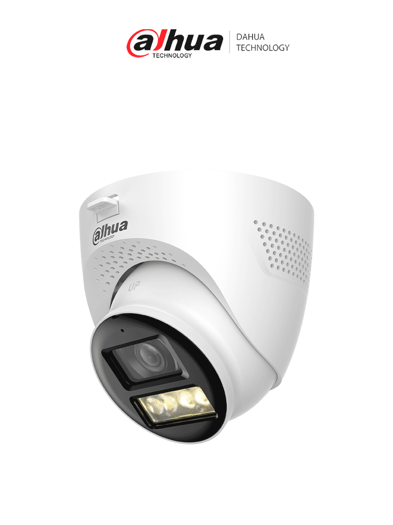 DAHUA DH-HAC-HDW1200TQ-IL-T- Cámara Domo de 2 Megapíxeles 1080P/ Iluminador Dual Inteligente/ Audio de 2 Vias/ Apertura de Hasta 111°/ Iluminación de Hasta 40m/ Fabricada en Metal + Plastico