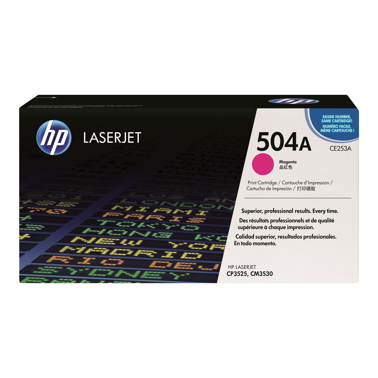 TONER HP 504A MAGENTA LASERJET CP3525 CM3530 CE253A