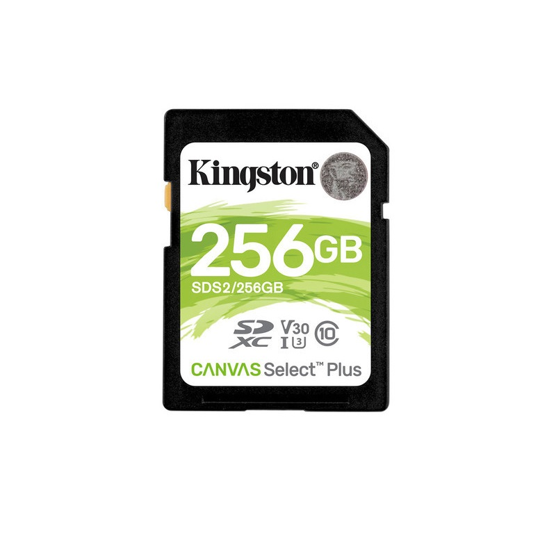 MEMORIA SD KINGSTON SDXC Canvas Select 100R CL10 UHS-I V30 (SDS2/256GB
