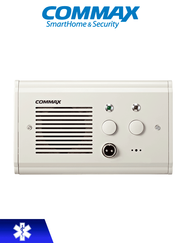 COMMAX JNS4CS - Subestación de cama para sistema de llamado de enfermería / Comunicación por voz con la unidad  JNS70MN / Soporta botón pulsador CC200 y botones de emergencia 
