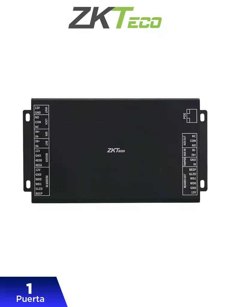ZKTECO DE10 - Unidad de Control de acceso para controlar 1 puerta por medio de PoE  /  Compatible con panel InbioPCC800 / 