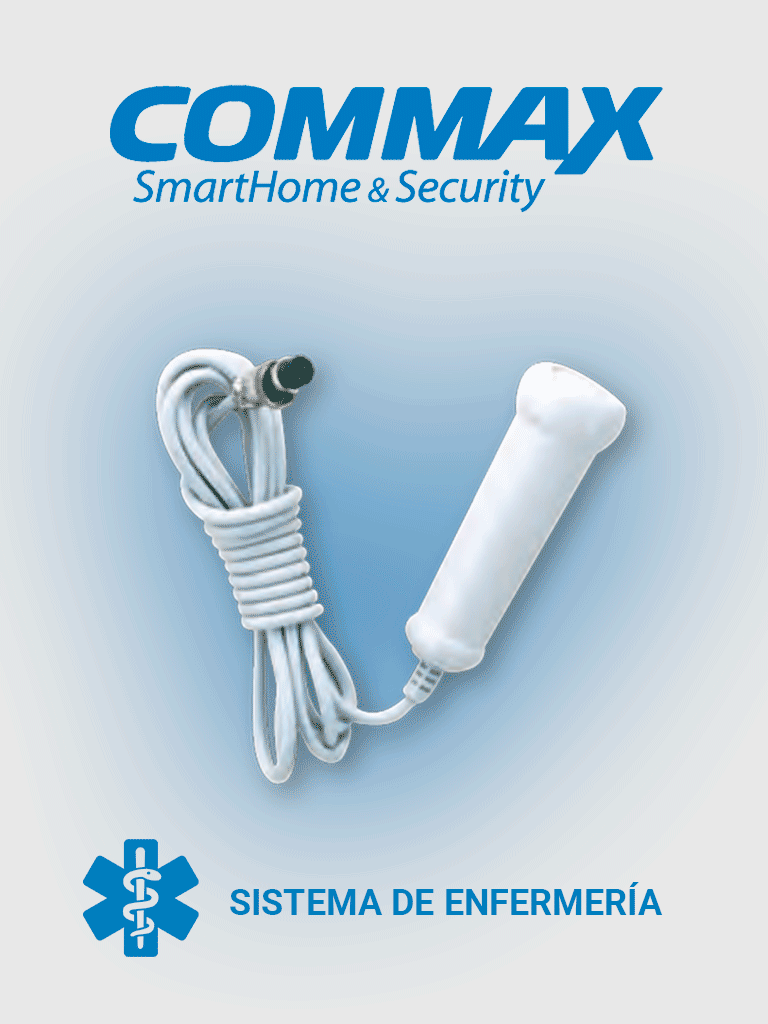 COMMAX CC200 - Botón pulsador de solicitud de asistencia medica para sistema de llamado de enfermería / Compatible solo con JNS4CS por conexión directa 