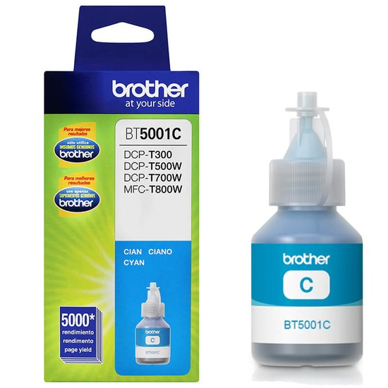 BOTELLA DE TINTA BROTHER BT5001C CYAN 5000 PAGINAS BT5001C