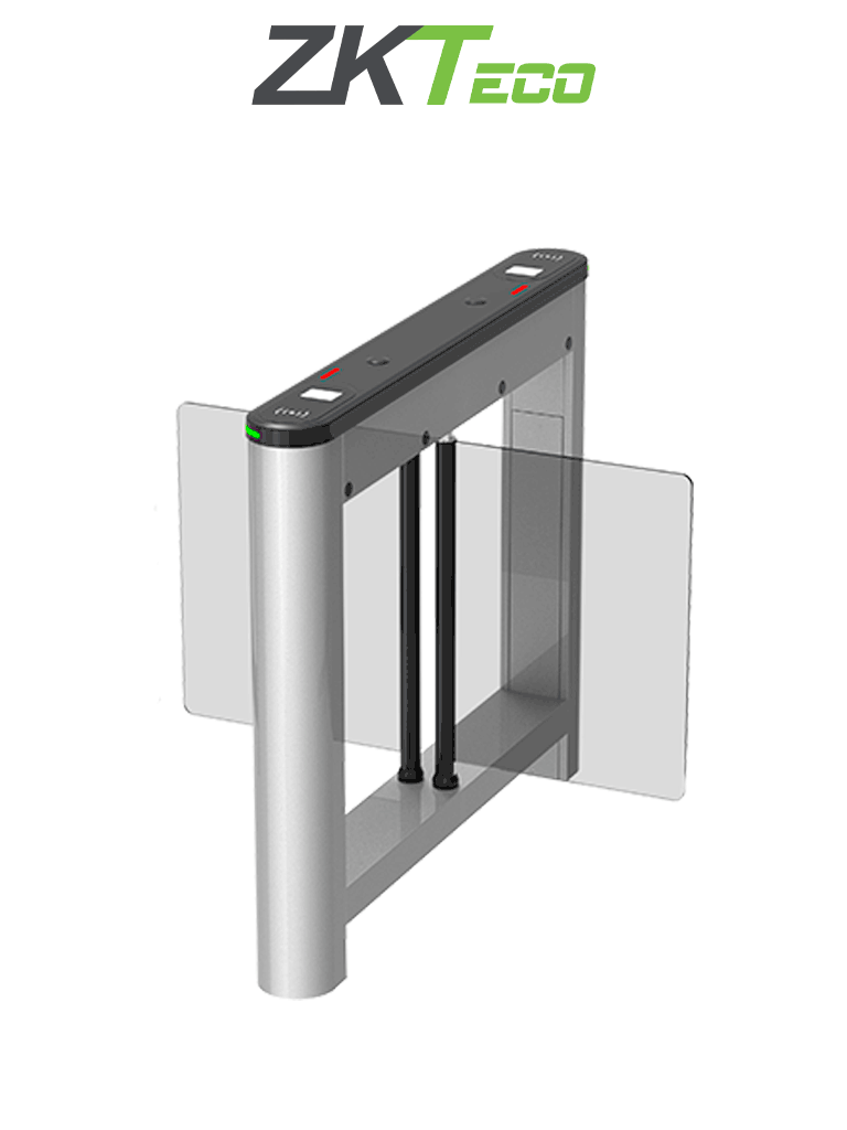 ZKTECO SATURNS1200 - Barrera Peatonal Central Abatible / Acero SPCC laminado en frío / Hasta 3 millones de ciclos / Vidrio templado 2.5D / Requiere barrera Saturn-S1000 