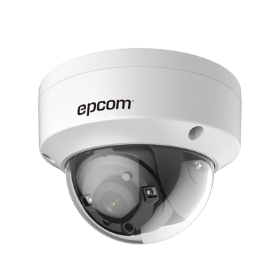 Domo TURBOHD 4K (8 Megapixel) / Gran Angular 102º / Lente 2.8 mm / Exterior IP67 / IK10 / IR EXIR 30 metros / TVI-AHD-CVI-CVBS / dWDR