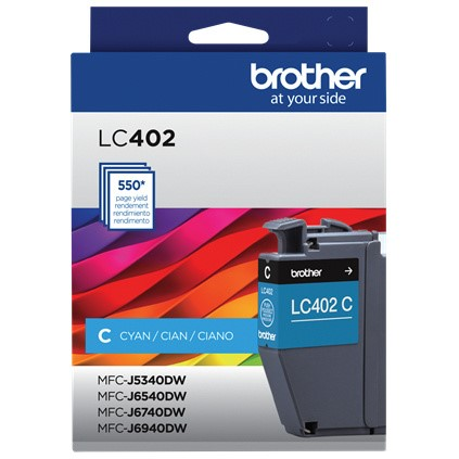 CARTUCHO BROTHER LC402CS CYAN 550 PAG PARA MFCJ6940DW LC402CS